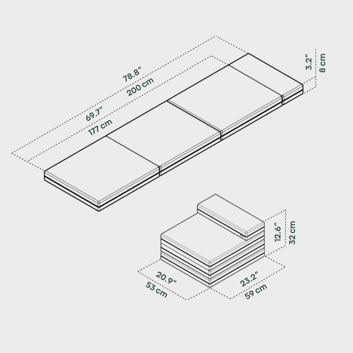 Boxio Rack Sleep Klappmatratze