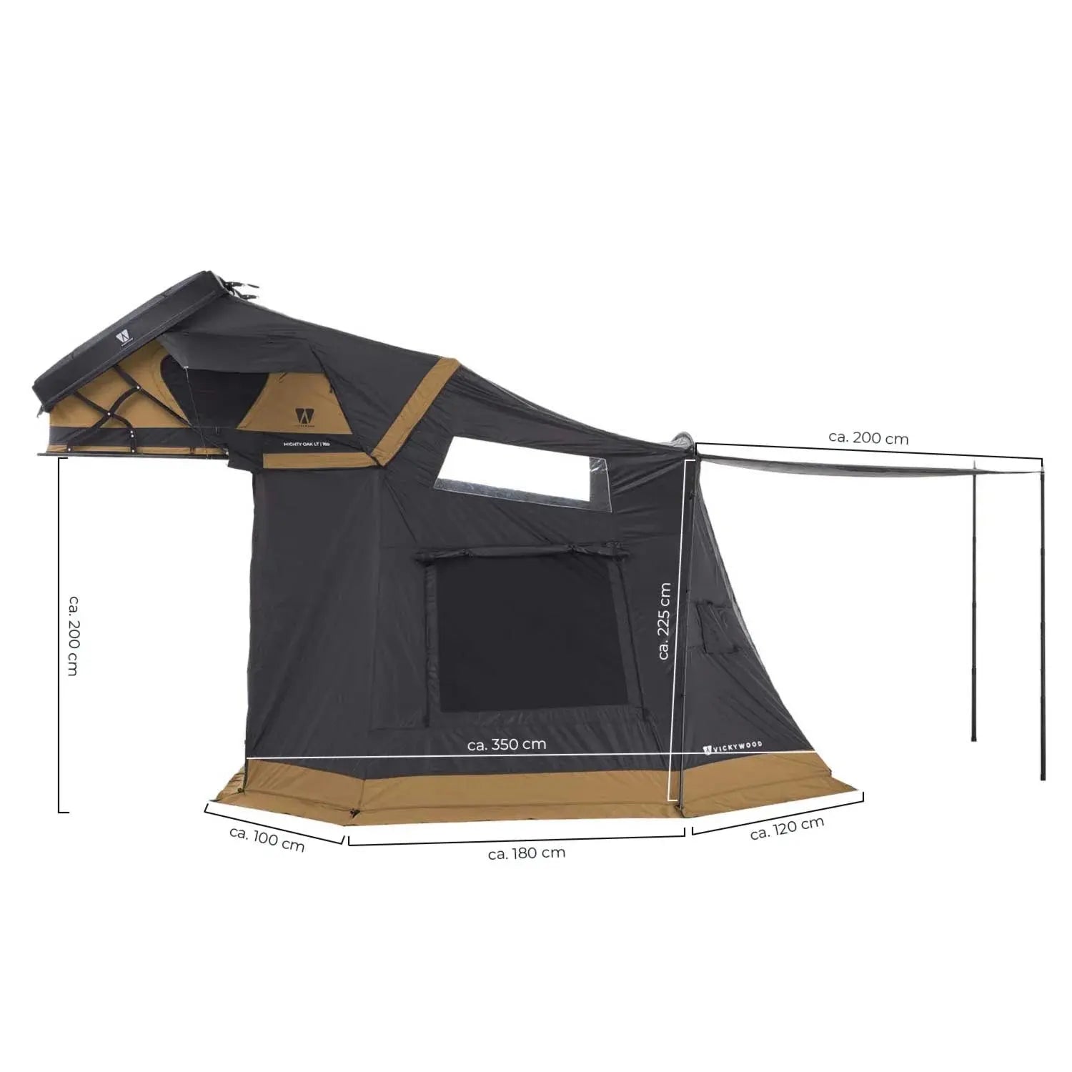 Vorzelt VickyWood Mighty Oak 165 light für hohe Fahrzeuge VICKYWOOD