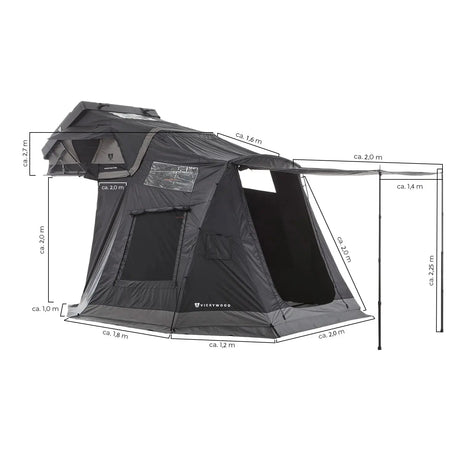 Vorzelt VickyWood Mighty Oak 165 light für hohe Fahrzeuge VICKYWOOD