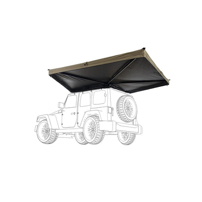 VICKYWOOD 270° Markise LIGHT LEAF 200 cm