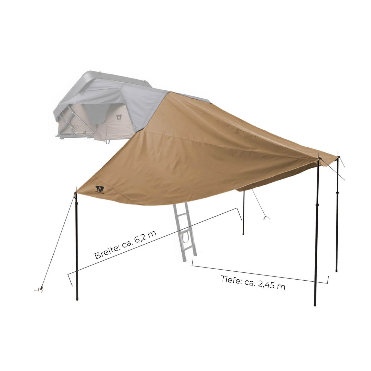 Vickywood Sonnensegel für MIGHTY OAK Gen.3 190 ECO