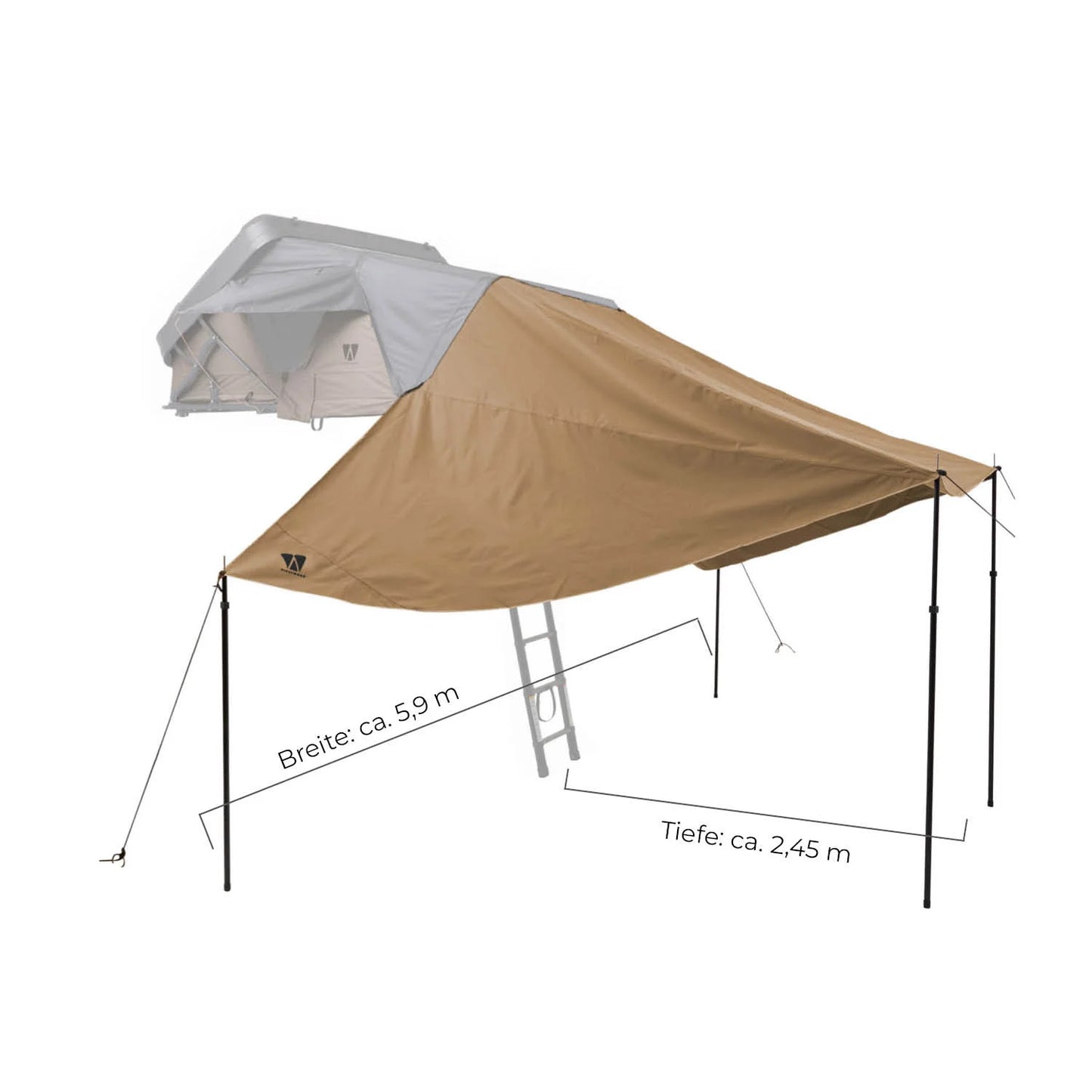 Vickywood Sonnensegel für MIGHTY OAK Gen.3 160 ECO