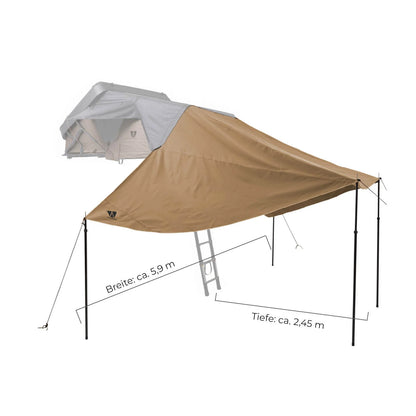 Vickywood Sonnensegel für MIGHTY OAK Gen.3 160 ECO